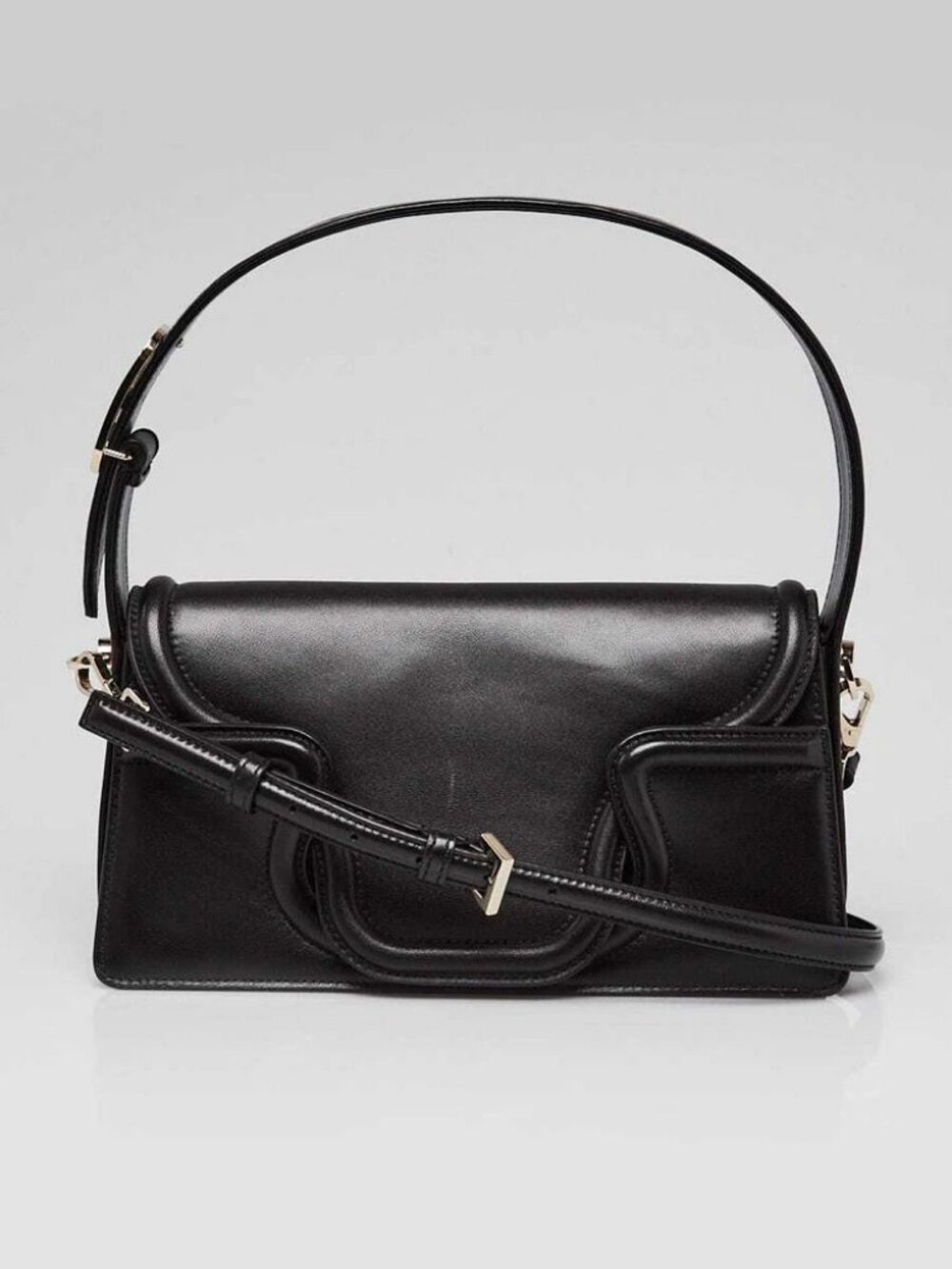 Valentino Black Leather Le Petite Deuxième Shoulder Bag